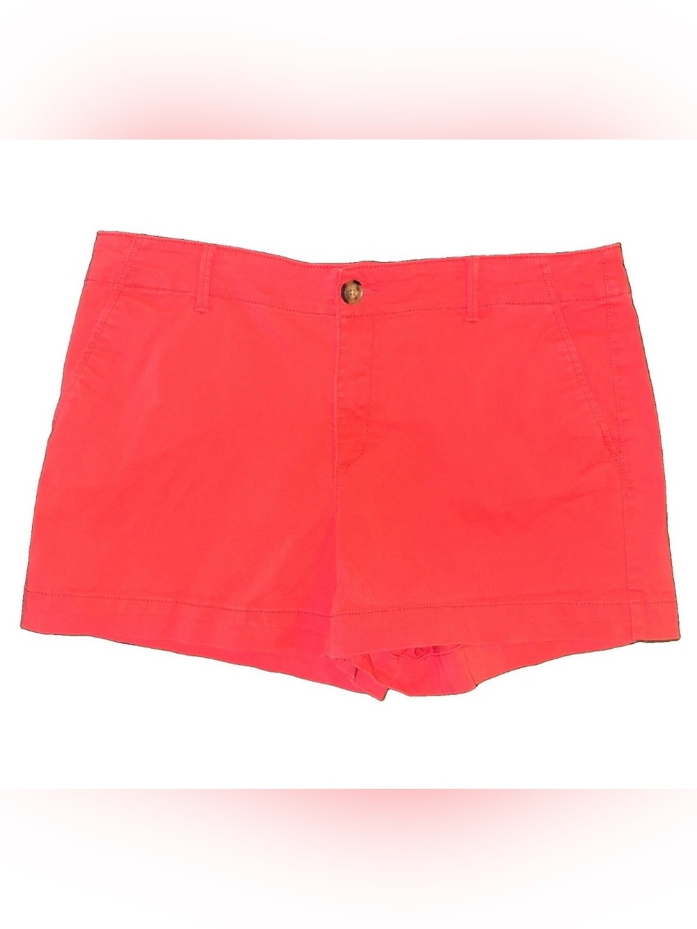 Loft The Monroe 4" Chino Shorts Womens Size 12 Coral Classic Preppy Summer